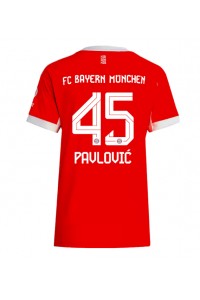 Bayern Munich Aleksandar Pavlovic #45 Jalkapallovaatteet Naisten Kotipaita 2025-26 Lyhythihainen